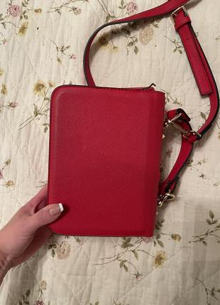 Красная женская сумка4 фото