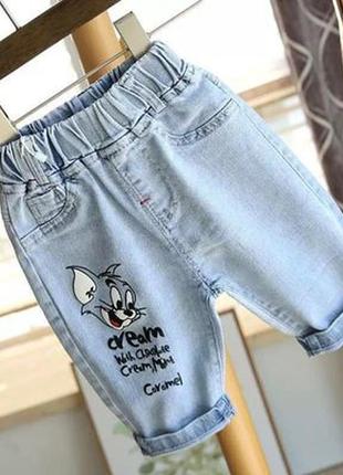 Дуже круті джинсові шорти, не тягнуться, малюнок накат