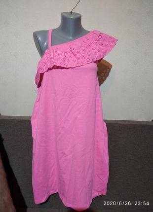 Натур коттон клевый сарафан с шитьем george, наш s/m