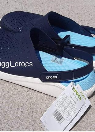 Крокси лайтрайд crocs literide clog navy/almost white