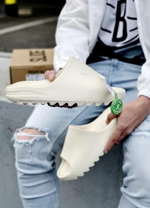 Тапки тапочки adidas yeezy slide bone шлепки