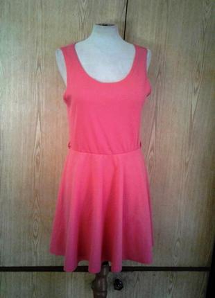 Коралловый сарафан , платье, м /10, l/12.