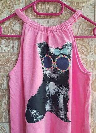 Розовая майка crazy8, рост 104/116 см.