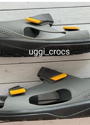 Crocs swiftwater expedition sandal slate grey серые мужские крокс сандалии