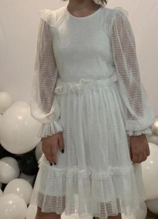 Белое летнее платье1 фото