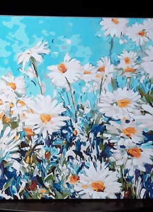 Картина "ромашки" 40x50 см, акрил