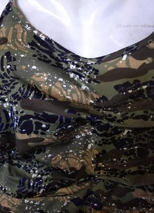 Укороченное платье туника в стиле милитари из полиэстера 44/46 евро на 52-54 укр4 фото