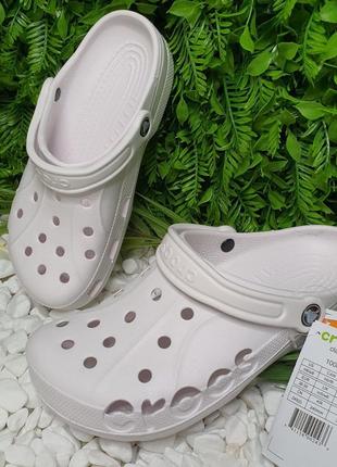 Сабо крокс crocs baya белые сабо