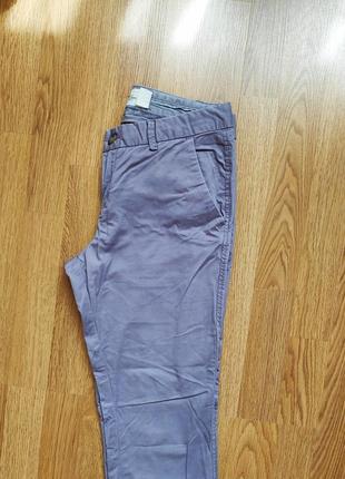 Джинсовые брюки h&m l.o.g.g. лиловые сиреневые 34 42 xs3 фото