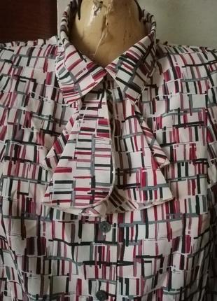 Винтажная блуза в принт.2 фото