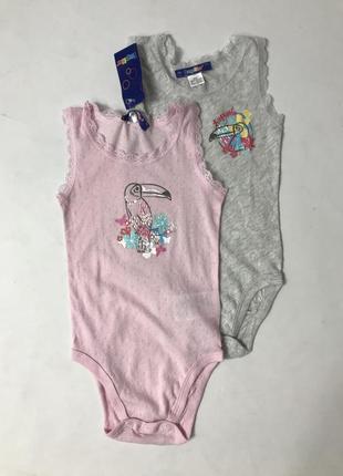 Набор летних боди на девочку lupilu