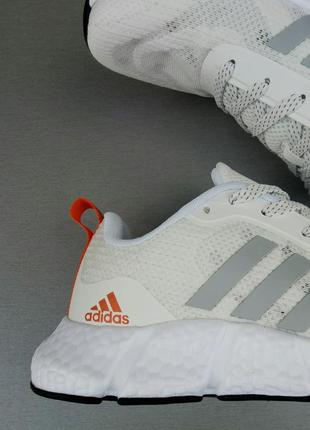 Adidas boost кроссовки мужские белые текстиль сетка весна лето вентилируемые4 фото