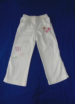 Коттоновые,льняные штаны на 3-4 года