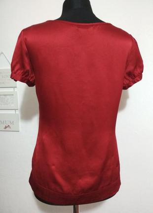 100% шелк! фирменная натуральная шелковая блузка с роскошной вышивкой !!2 фото