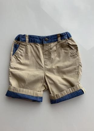 Бежевые хлопковые шорты 🩳 baby club2 фото