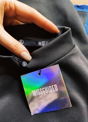 Missguided серое графит платье футболка прямое новое короткое7 фото