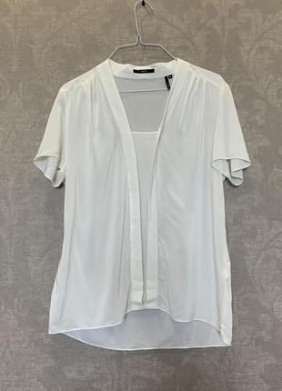Шелковая блуза бренда zero 100% шелк, размер s-м.2 фото