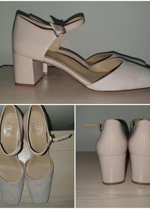 Туфлі 42-43 р замш пудрові