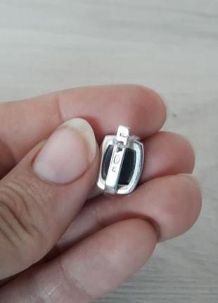 Распродаж: серебряный набор с ониксом, р. 16.5