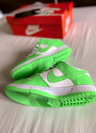 Nike dunk low neon green жіночі салатові яскраві кросівки найк4 фото