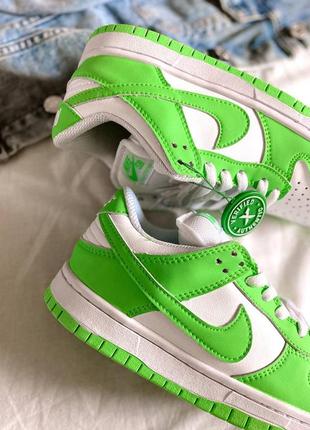Nike dunk low neon green жіночі салатові яскраві кросівки найк3 фото