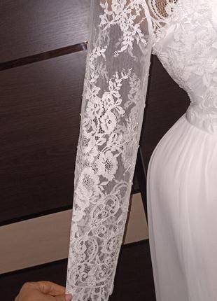 Кружевное свадебное \ выпускное платье4 фото