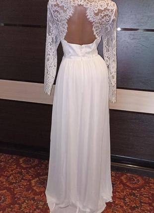 Кружевное свадебное \ выпускное платье5 фото