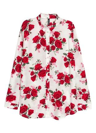 Очень красивая рубашка в цветы h&m