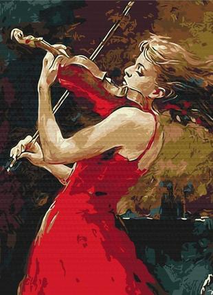 Картина по номерам девушка со скрипкой