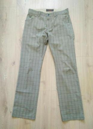 Брендові чоловічі штани alberto modern fin/стильні чоловічі штани в клітинку1 фото