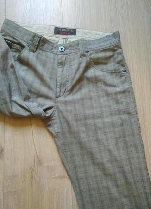 Брендові чоловічі штани alberto modern fin/стильні чоловічі штани в клітинку5 фото