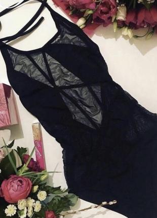 Новий чорний суцільний купальник хс