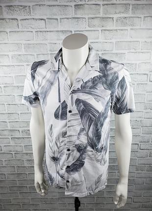 Трикотажная гавайская рубашка с листьями, с коротким рукавом river island
