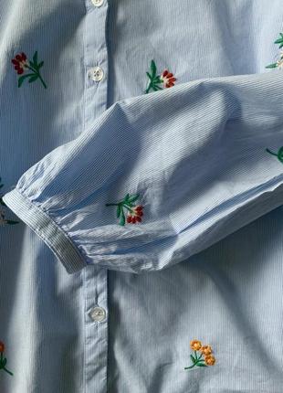 Шикарна трендова блузка з широкими рукавами і вишивкою edc xs4 фото