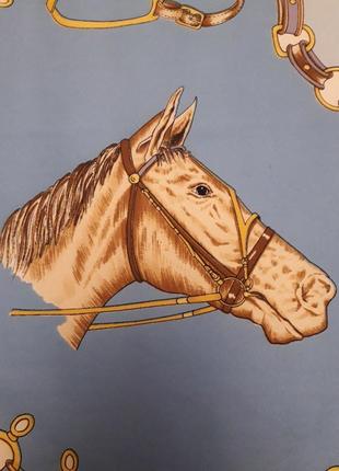 Подписной платок с лошадками gil de losne .4 фото