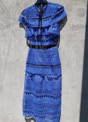 Сукня# міді# індиго1 фото