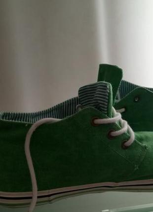 Зеленые тряпичные кроссовки2 фото