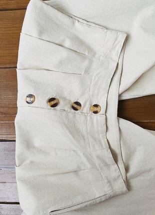 Женские бежевые джогеры укороченные брюки5 фото