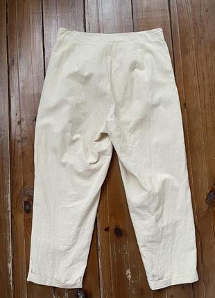 Женские бежевые джогеры укороченные брюки4 фото