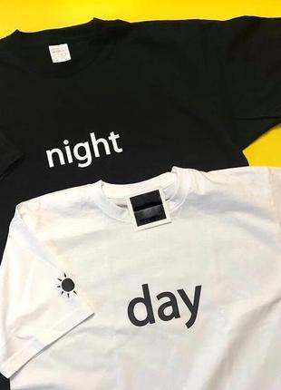 Парные футболки "night/day"1 фото