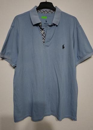 Акція 🔥1+1=3  3=4🔥 xl 52 polo ralph lauren футболка поло блакитна zxc