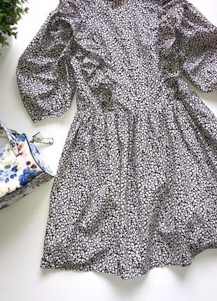 Платье h&m с объёмными рукавами 5