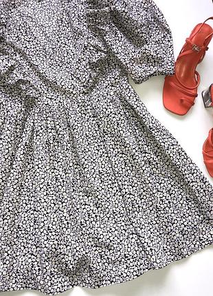 Платье h&m с объёмными рукавами 4