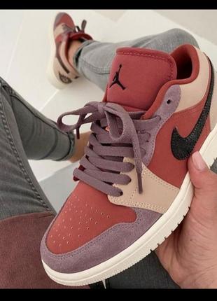 Кроссовки nike air jordan 1 retro low "canyon rust"