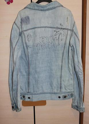 Стильный удлиненый жакет оверсайз джинсовый , пиджак bershka3 фото