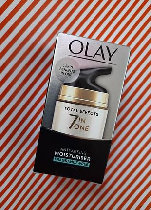 Olay total effects 7 in one anti-aging moisturizer антивіковий зволожуючий крем для обличчя від зморшок для пружності шкіри