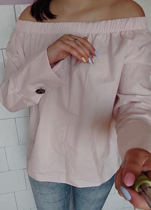 Топ сорочка блуза zara пудрового кольору5 фото