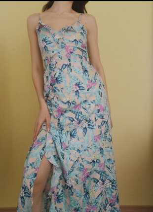 Платье сарафан в цветочный принт