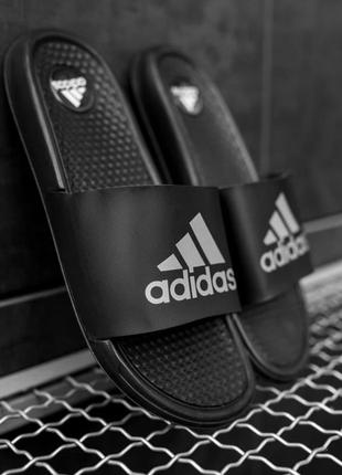 Мужские шлепанцы adidas black reflectiv 41-42-43-44-45