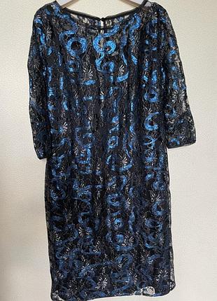 Нарядное кружевное платье vera mont